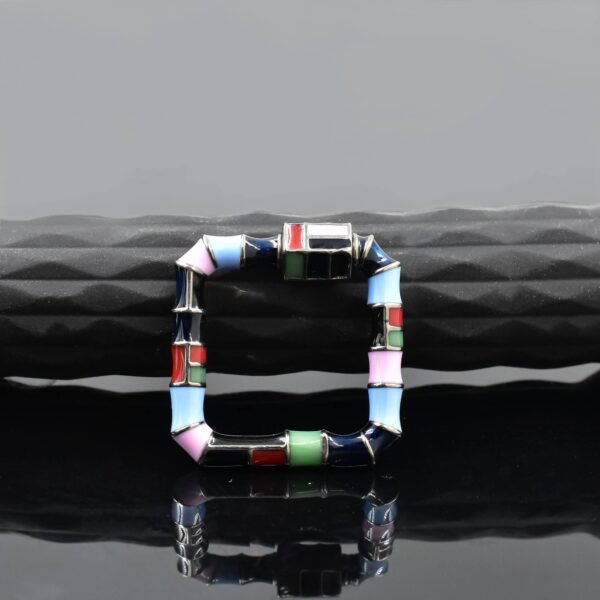 Multi Enamel Square Carabiner Lock Jewelry - Image 2