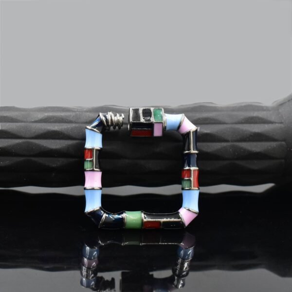 Multi Enamel Square Carabiner Lock Jewelry