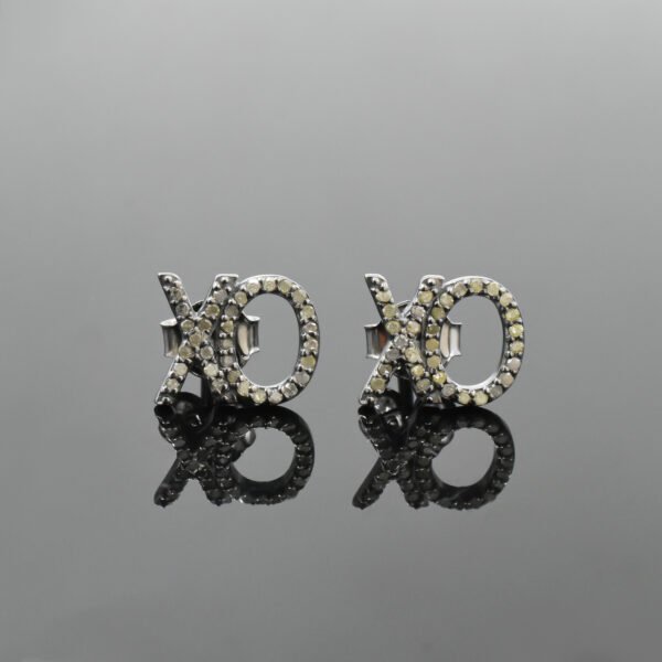 925 silver XO XO diamond stud earring jewelry