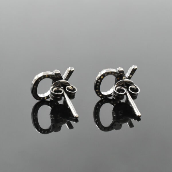 925 silver XO XO diamond stud earring jewelry - Image 2