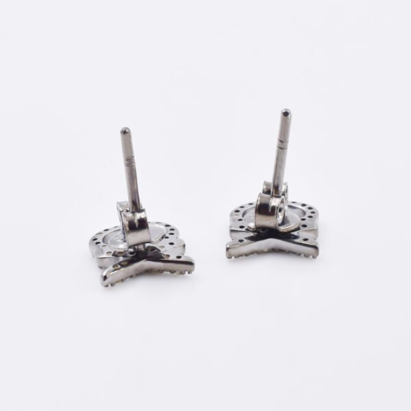 925 silver XO XO diamond stud earring jewelry - Image 5