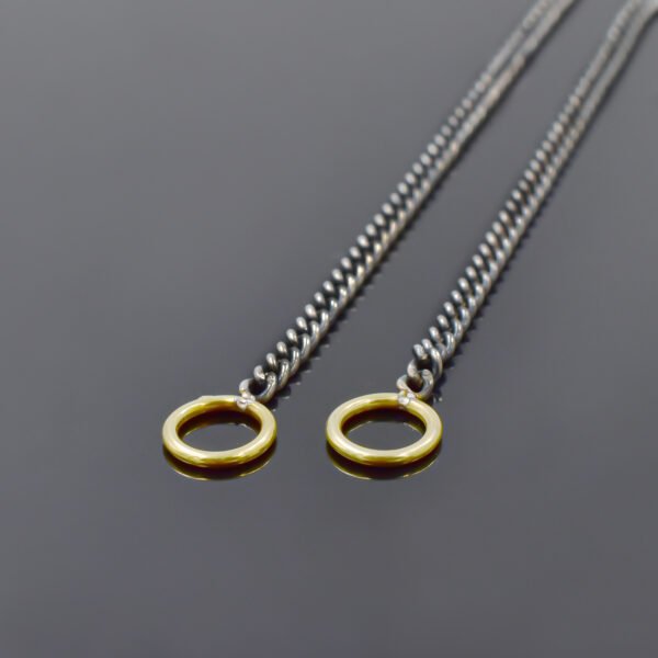 925 Silver Curb Chain Necklace 3mm Curb Link Oxidized Chain Jewelry