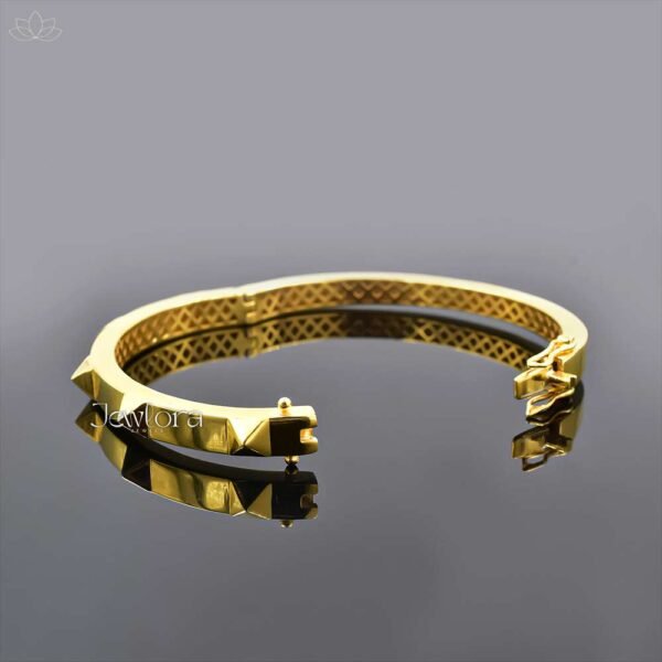 14K Yellow Gold Plated Pyramid Bracelet Jewelry - Image 4
