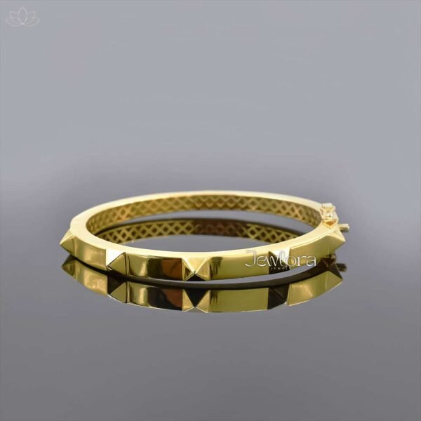 14K Yellow Gold Plated Pyramid Bracelet Jewelry - Image 3