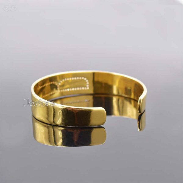 14K Yellow Gold Plated White Cubic Zirconia R Letter Bangle Jewelry - Image 2