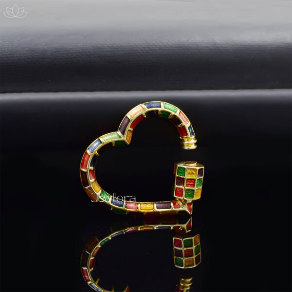 Multi enamel Heart Carabiner Lock Jewelry - Image 2