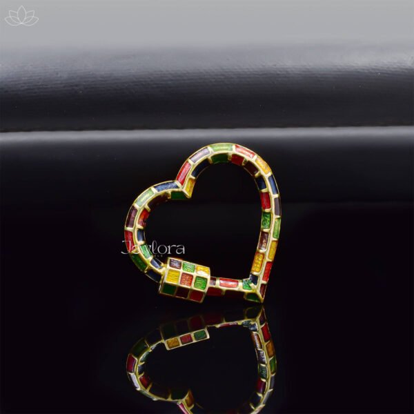 Multi enamel Heart Carabiner Lock Jewelry