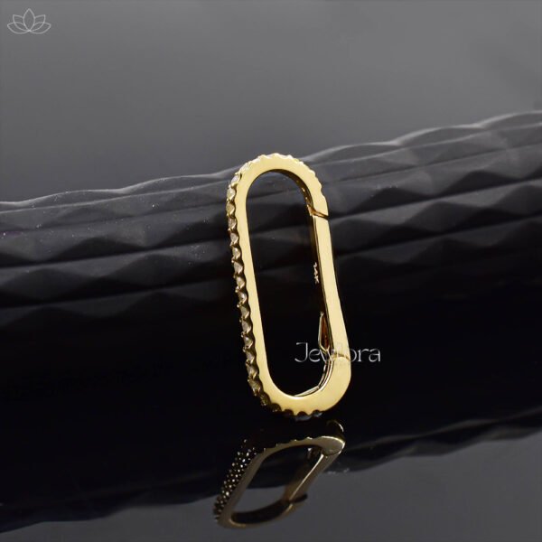 14K Yellow Gold Diamond Enhancer Lock Jewelry - Image 3
