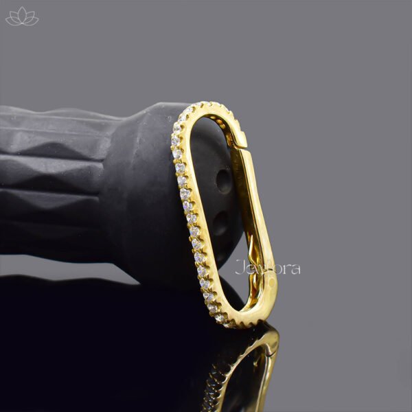 14K Yellow Gold Diamond Enhancer Lock Jewelry