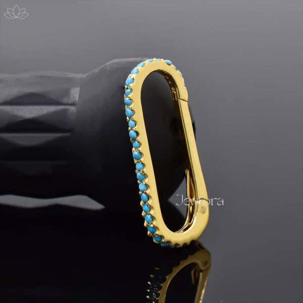 14K Yellow Gold Diamond Enhancer Lock Jewelry - Image 5