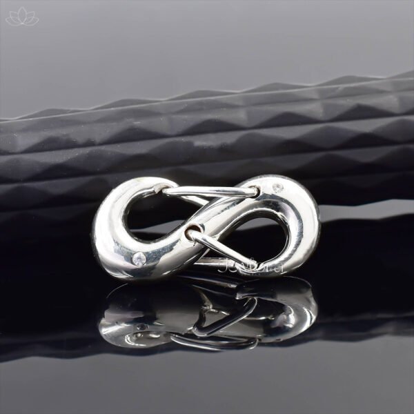 14K White Gold Diamond S Plain Enhancer Lock jewelry - Image 2