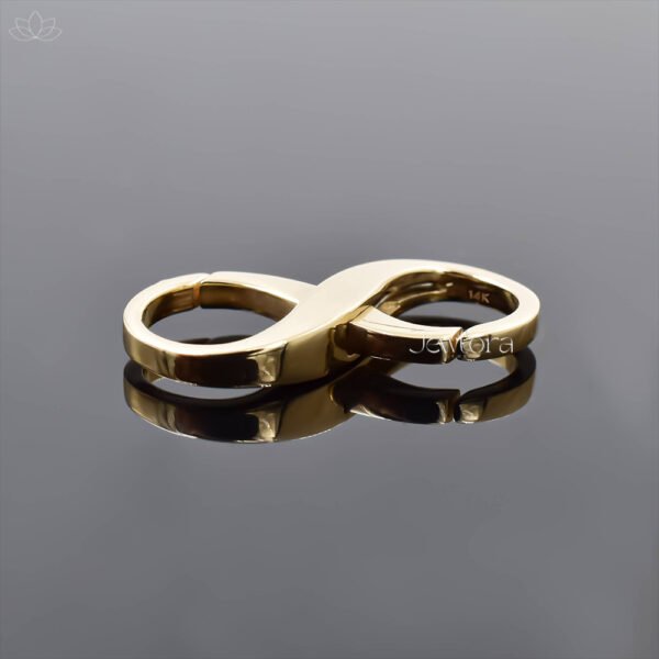 14K Yellow Gold Plain Infinity Enhancer Lock Jewelry - Image 3