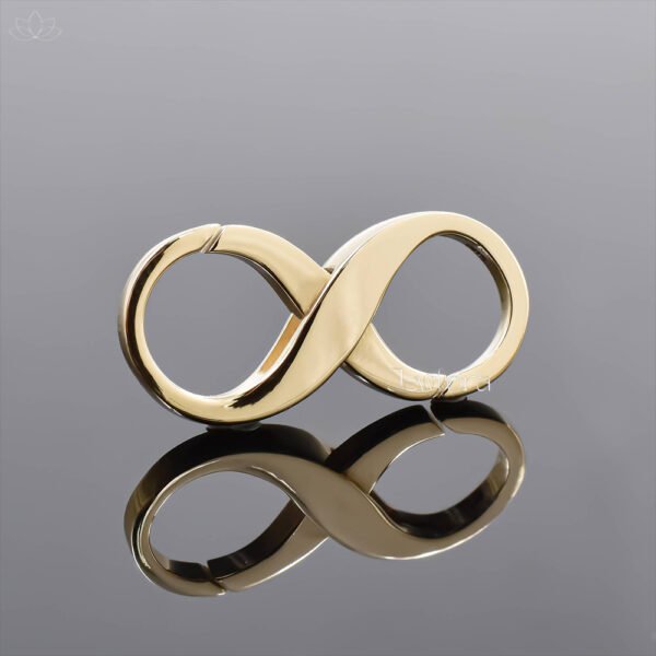 14K Yellow Gold Plain Infinity Enhancer Lock Jewelry - Image 2