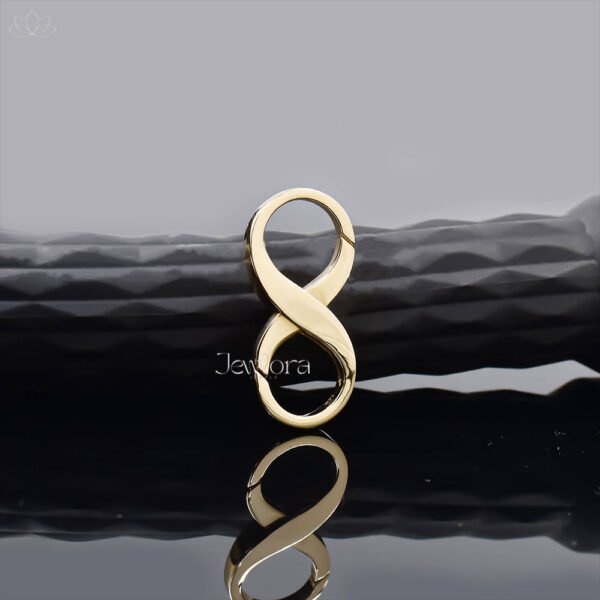 14K Yellow Gold Plain Infinity Enhancer Lock Jewelry