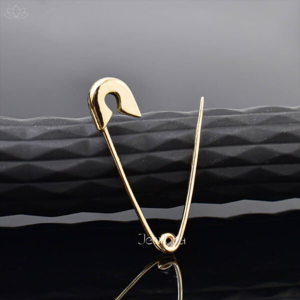14K Yellow Gold Safety Pin Enhancer Lock jewelry - Image 2