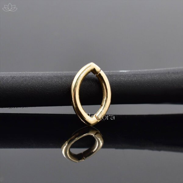 14K Yellow Gold Marquise Shape Charm Holder Jewelry