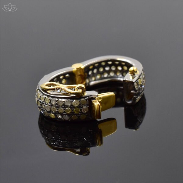 925 Silver Gray Plated Diamond Lobster Clasp Lock Jewelry - Image 2