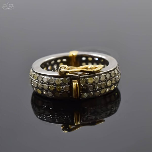 925 Silver Gray Plated Diamond Lobster Clasp Lock Jewelry