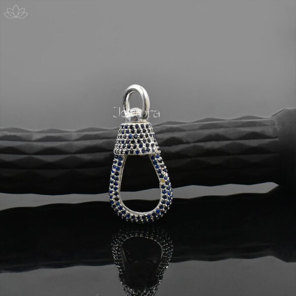 925 Silver Blue Sapphire Oval Swivel Lock Jewelry - Image 3