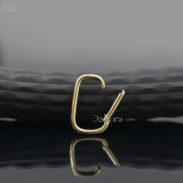 14K Yellow Gold Plain Enhancer Lock Jewelry - Image 2