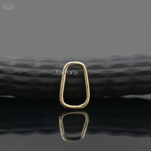 14K Yellow Gold Plain Enhancer Lock Jewelry