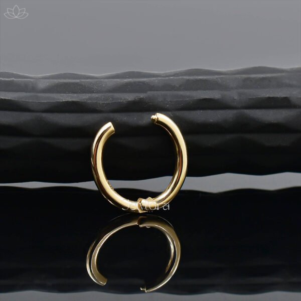 14K Yellow Gold Oval Enhancer Lock Jewelry - Image 2