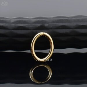 14K Yellow Gold Oval Enhancer Lock Jewelry