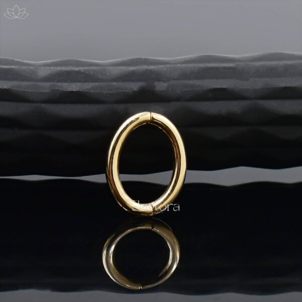 14K Yellow Gold Oval Enhancer Lock Jewelry