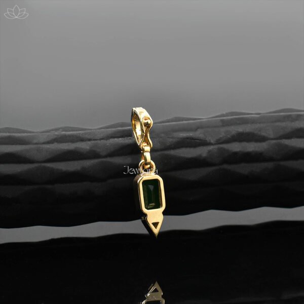 14K Yellow Gold Emerald Charm Jewelry - Image 2