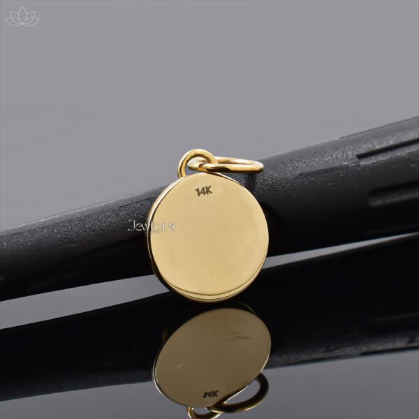 14K Yellow Gold Pink Enamel Bird Charm Jewelry - Image 2
