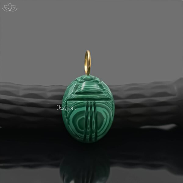 New Designer Carving Lapis Scarab Pendant Jewelry - Image 4