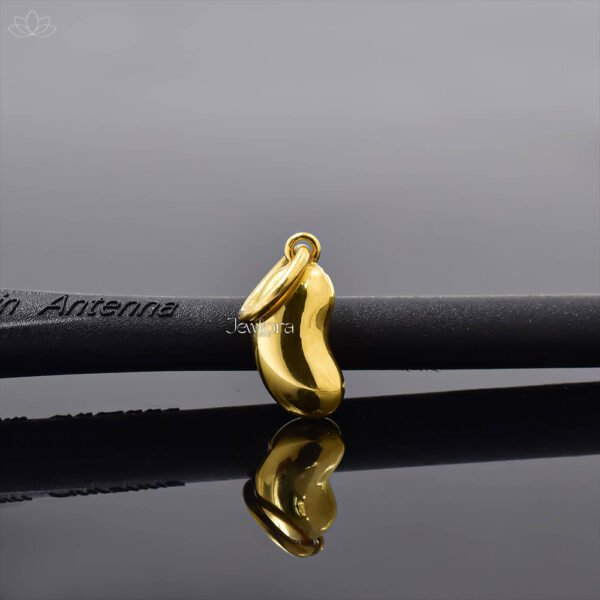 14K Yellow Gold Plated Turquoise Bean Charm Jewelry - Image 2