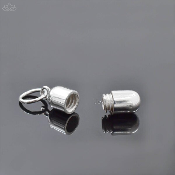 925 Silver Plain Pill Charm Jewelry - Image 2