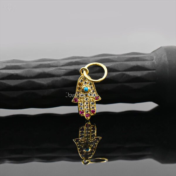 14K Yellow Gold Plated Diamond And Ruby Figa Charm Jewelry