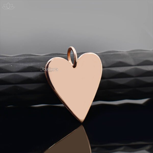 14K Rose Gold Plated Enamel Heart Charm Jewelry - Image 2