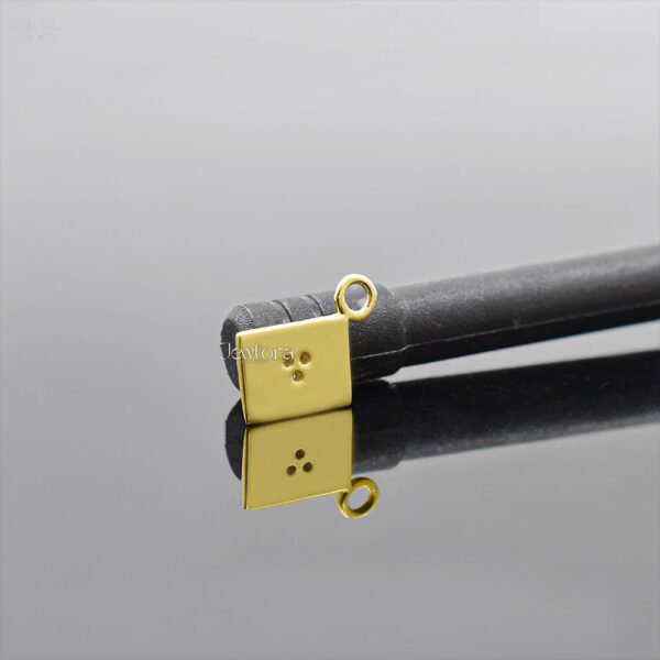 14K Yellow Gold Plated Moissanite Envelope Charm Jewelry - Image 3