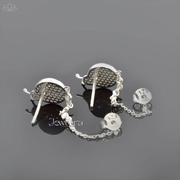 925 Silver Double Cut Diamond Ladybug Insect Chain Drop Earring Jewelry - Image 2