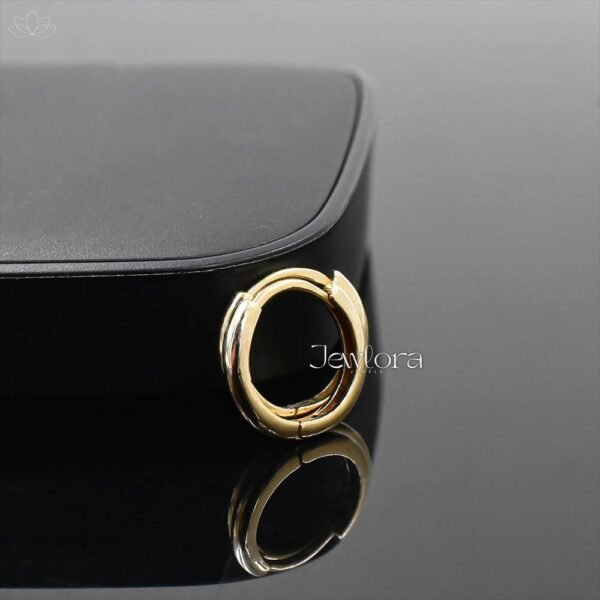 14K Yellow Gold Plain Hoop Earring Jewelry
