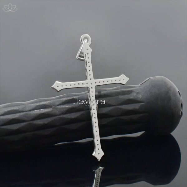 925 Silver Diamond Cross Pendant Jewelry - Image 2