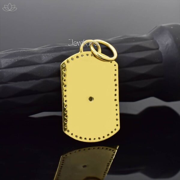 14K Yellow Gold Diamond Evil Eye Pendant Jewelry - Image 2