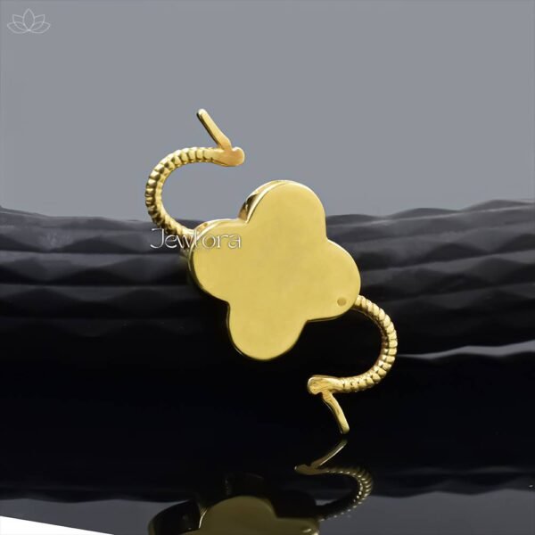 14K Yellow Gold Plated Diamond A Letter Padlock Jewelry - Image 2