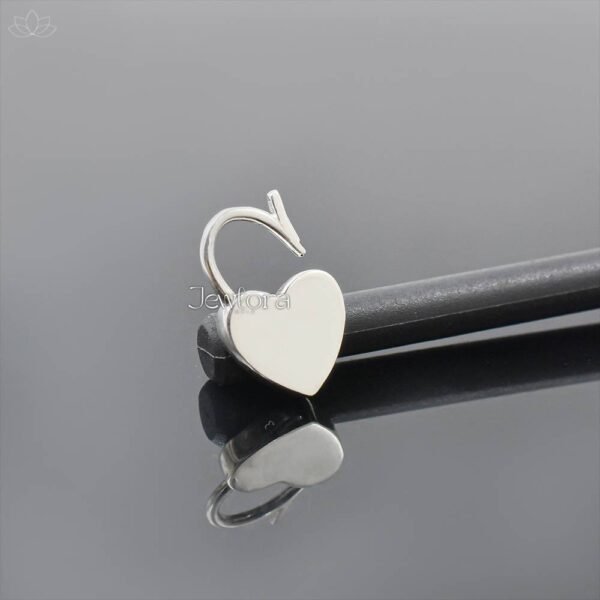 925 Silver Plain Heart Padlock Jewelry - Image 2
