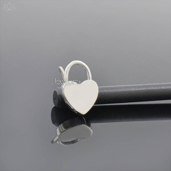 925 Silver Plain Heart Padlock Jewelry