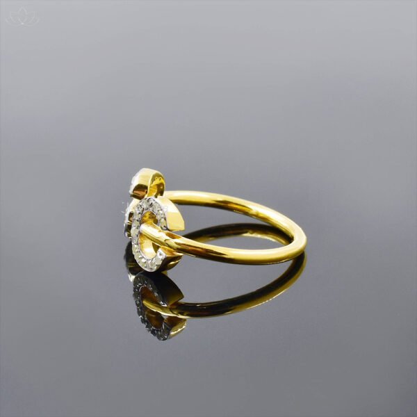 925 Silver Gold Plated Diamond Custom Letter Ring Jewelry - Image 3