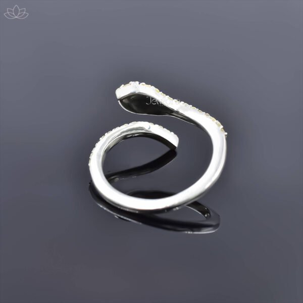 925 Sterling Silver Diamond Snake Ring Jewelry - Image 3