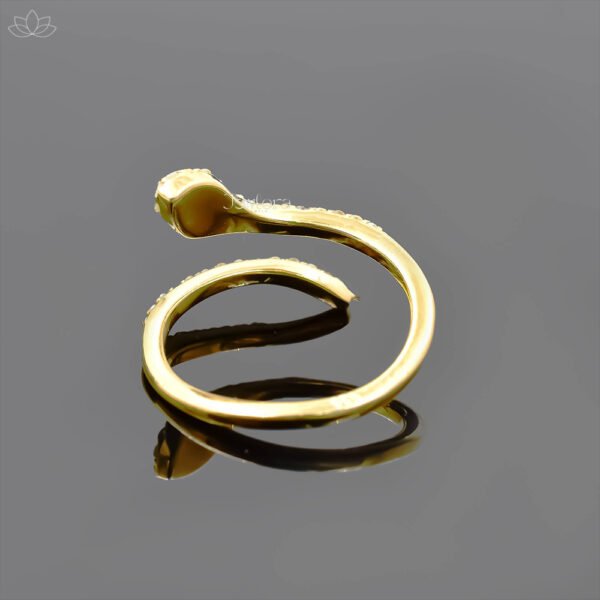 925 Sterling Silver Diamond Snake Ring Jewelry - Image 5