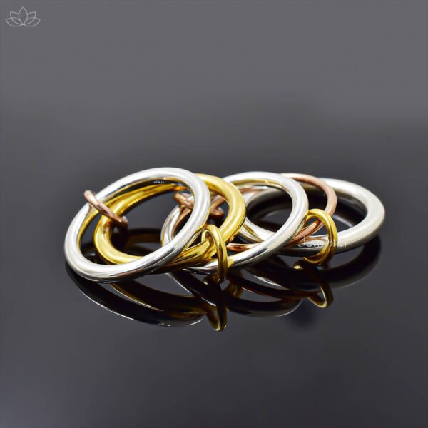 "92.5 Silver Multi-Link Connector 5 Set Band Ring Jewelry - Image 3