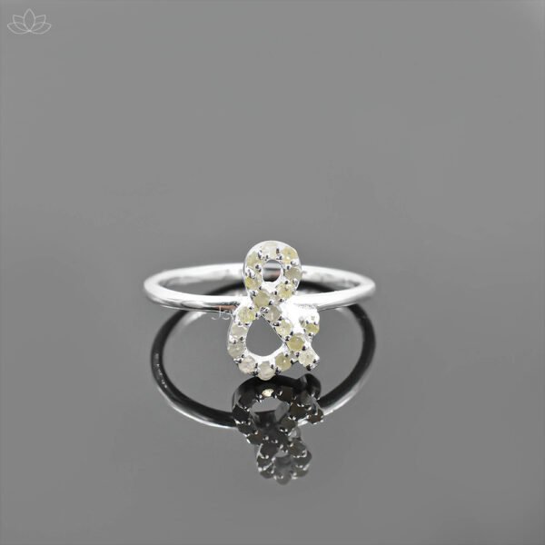 925 Silver Diamond Ampersand (&) Ring Jewelry
