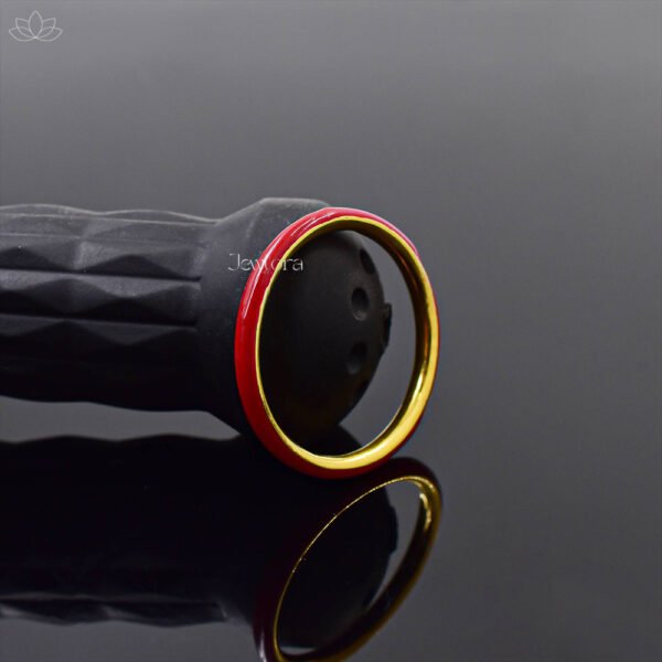 14K Yellow Gold Red Enamel Band Ring Jewelry