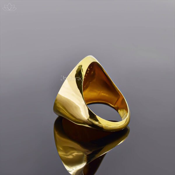 Yellow Gold Plated Diamond Custom RK-KR Letter Monogram Ring Jewelry - Image 2